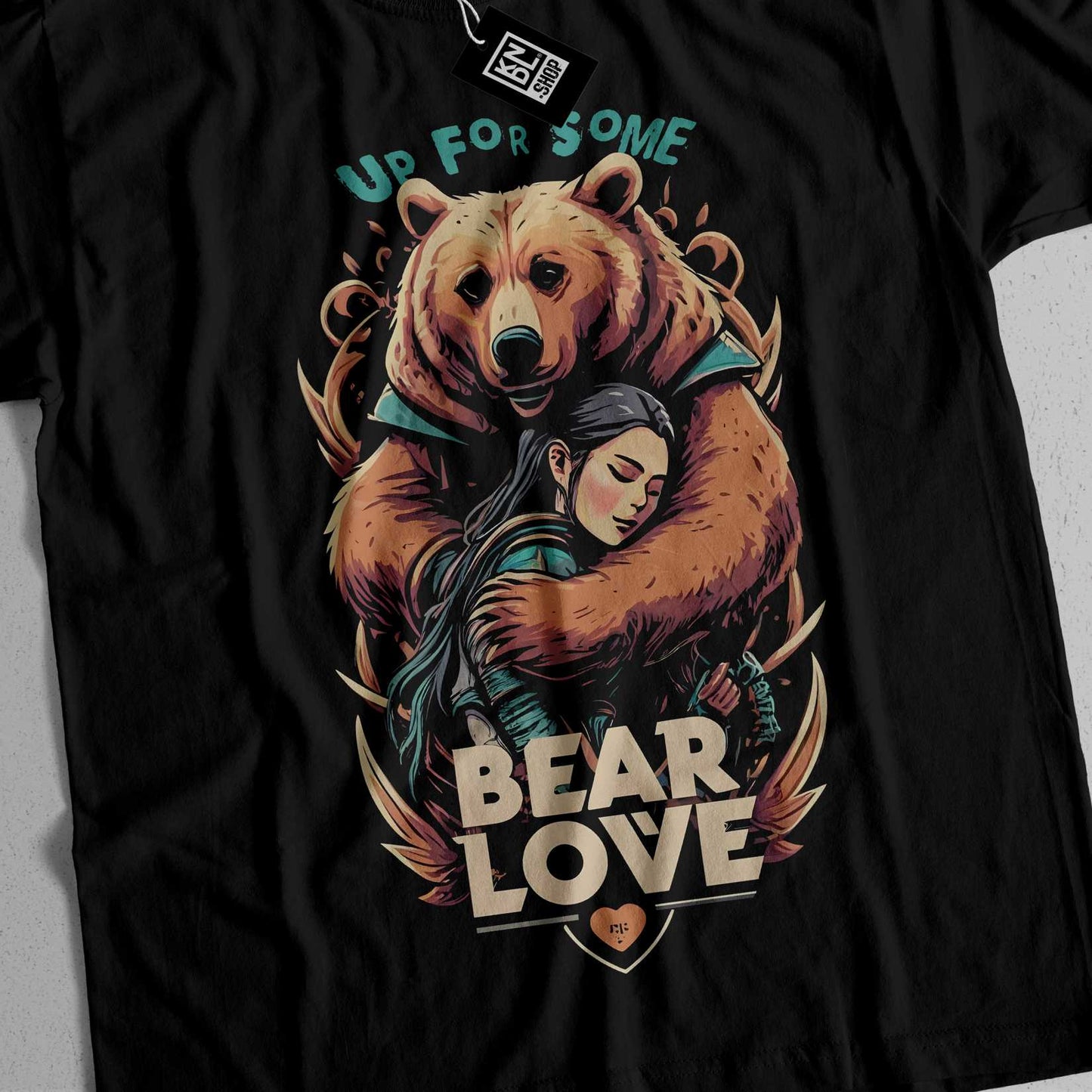 TEE NR 504 | BALDUR'S GATE | BEAR LOVE SHORT SLEEVE T-SHIRT FOR M/F