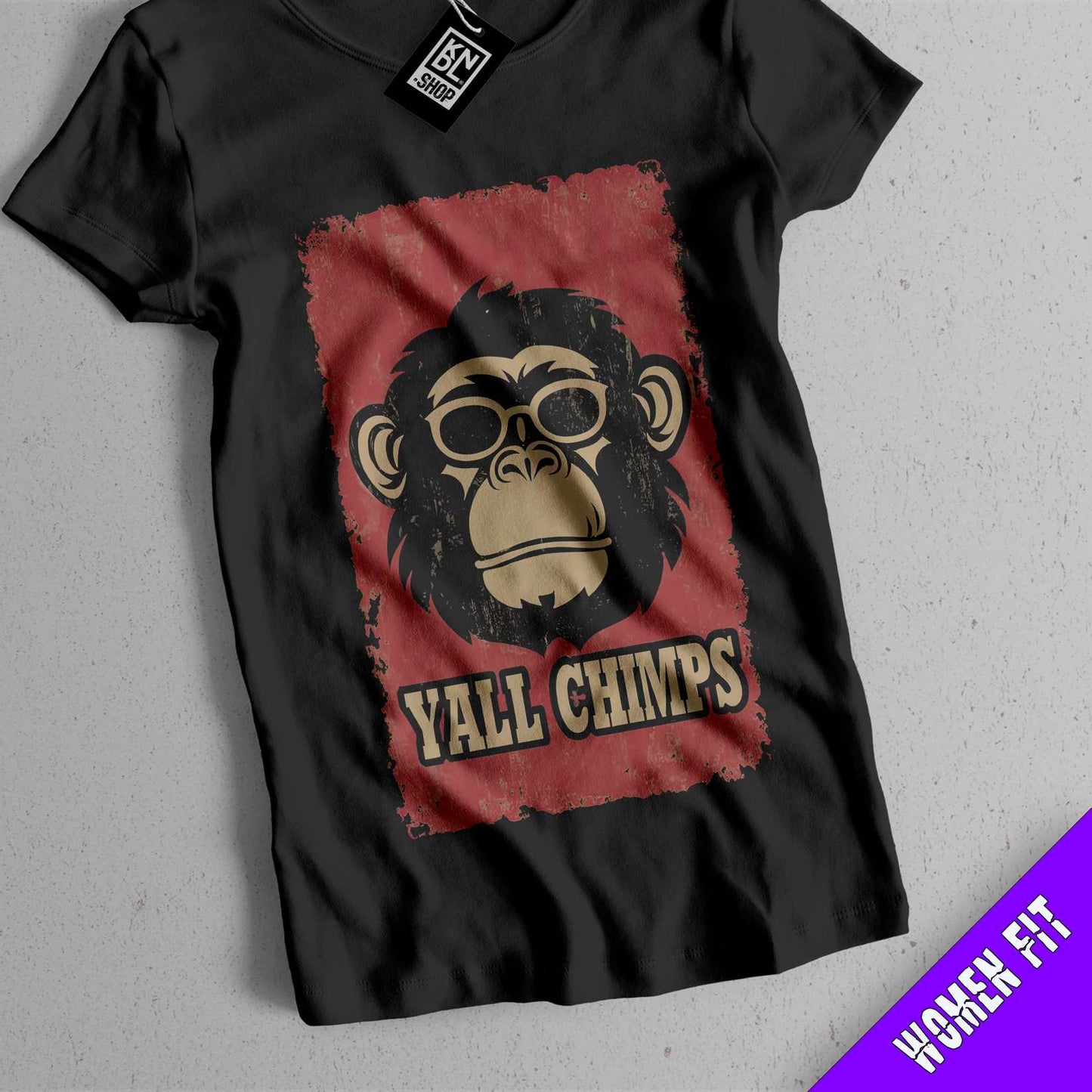 TEE NR 512 | YALL CHIMPS | CHIMPAZEE COOL ANIMAL SHORT SLEEVE T-SHIRT FOR M/F