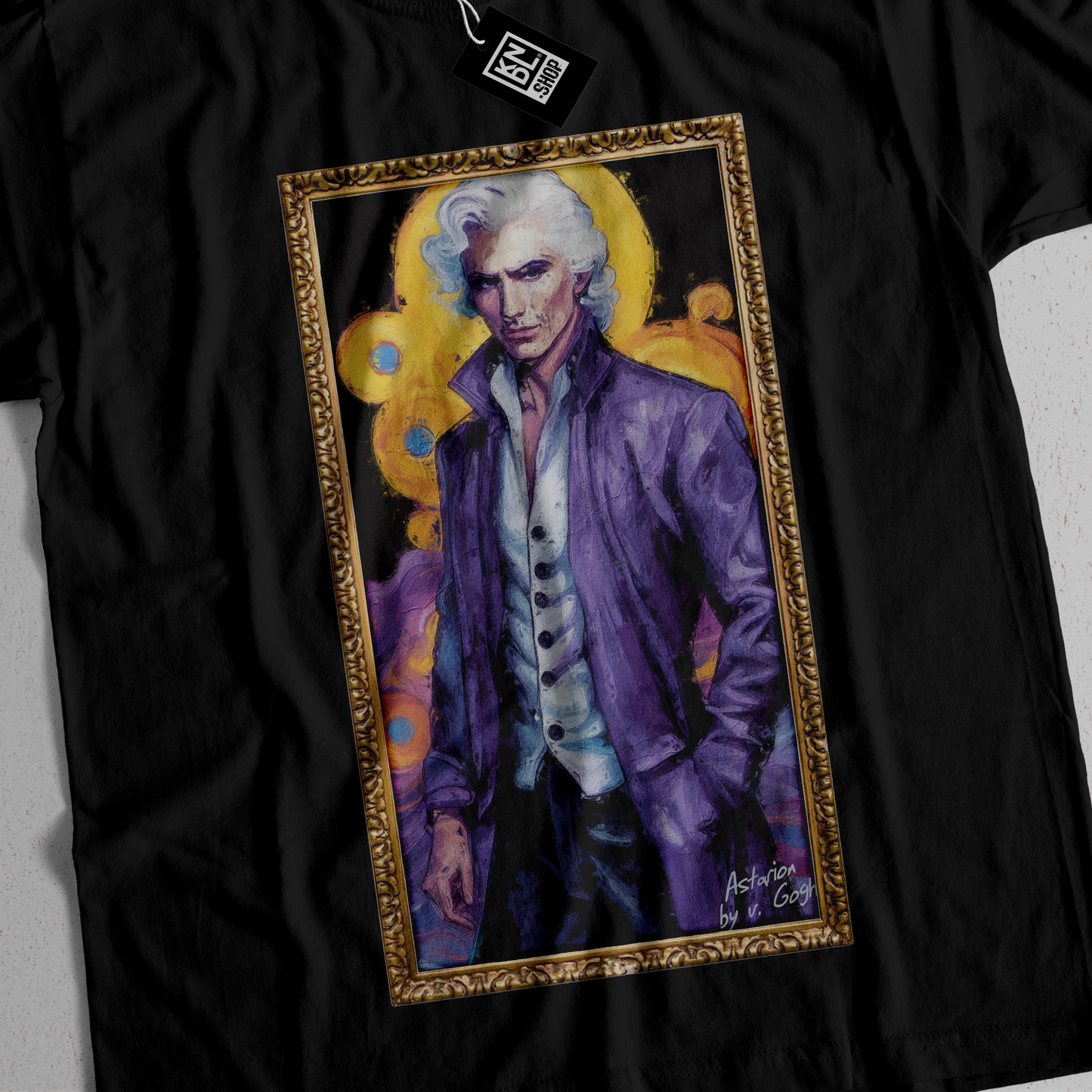 TEE NR 513 | ASTARION BY VAN GOGH | BALDUR'S GATE INSPIRED SHORT SLEEVE T-SHIRT FOR M/F