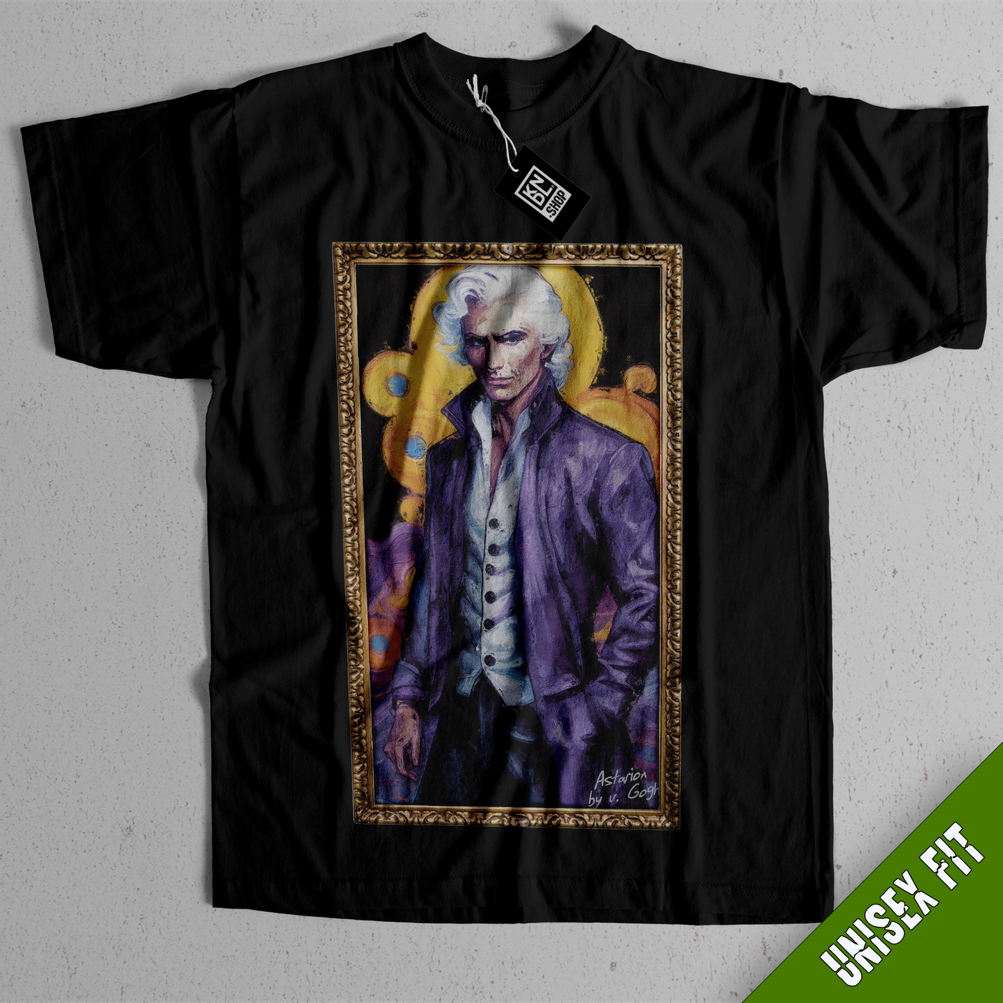 TEE NR 513 | ASTARION BY VAN GOGH | BALDUR'S GATE INSPIRED SHORT SLEEVE T-SHIRT FOR M/F