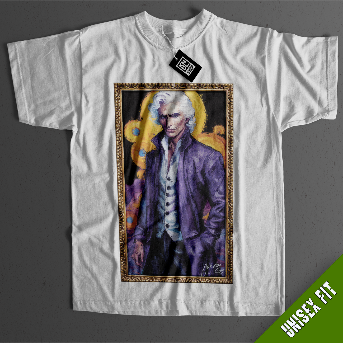 TEE NR 513 | ASTARION BY VAN GOGH | BALDUR'S GATE INSPIRED SHORT SLEEVE T-SHIRT FOR M/F