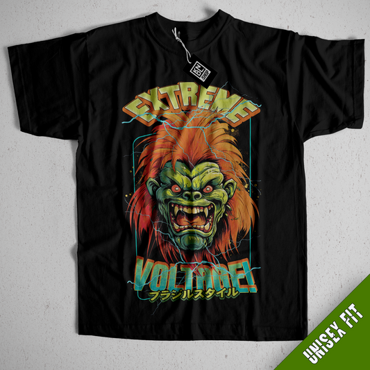 TEE NR 514 | BLANKA EXTREME VOLTAGE | STREET FIGHTER INSPIRED SHORT SLEEVE T-SHIRT FOR M/F