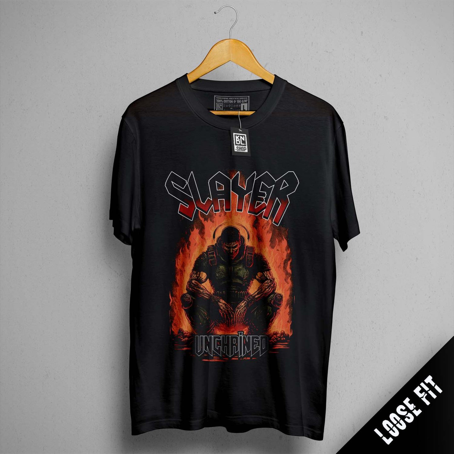 a black shirt with a picture of a man on it