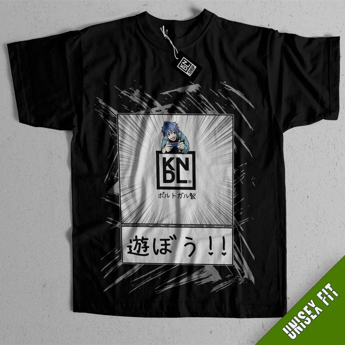 a black tshirt with a picture of a man on it