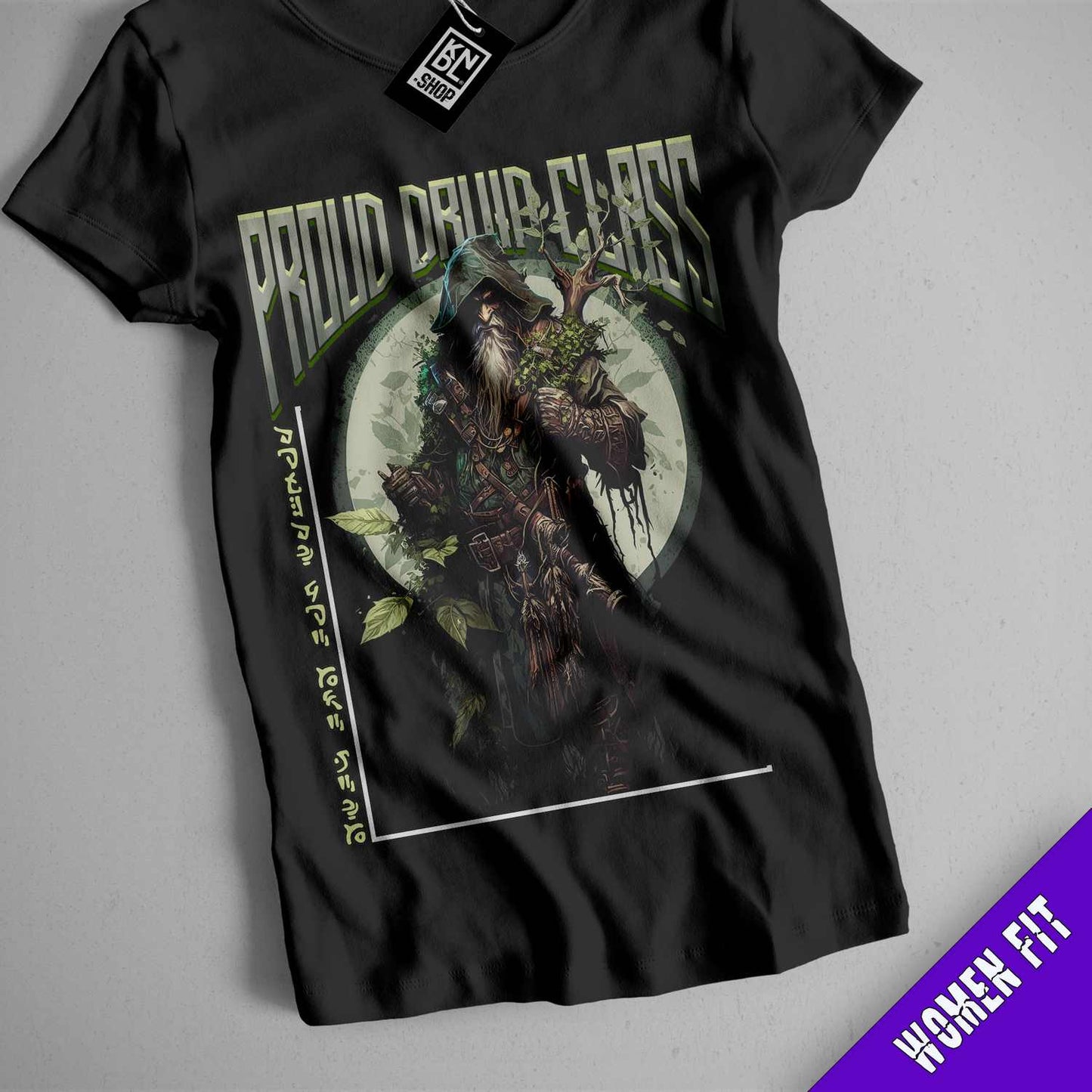 a black shirt with a picture of a creature on it
