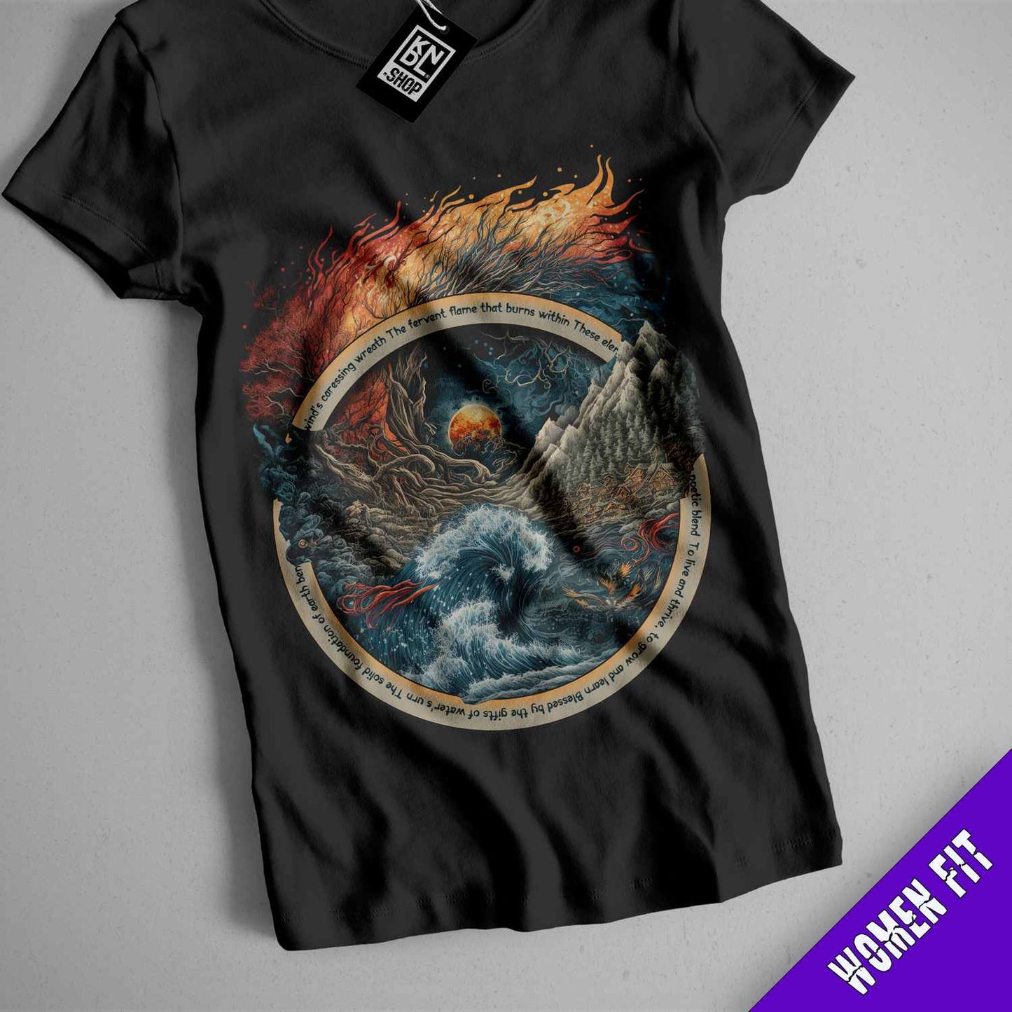 a t - shirt with a picture of a bird on it