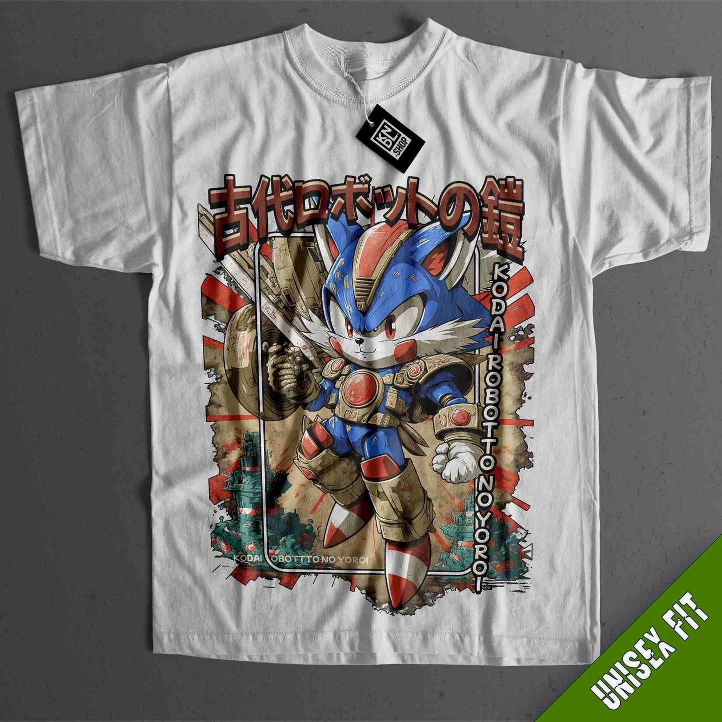 a white t - shirt with an image of a cartoon character on it