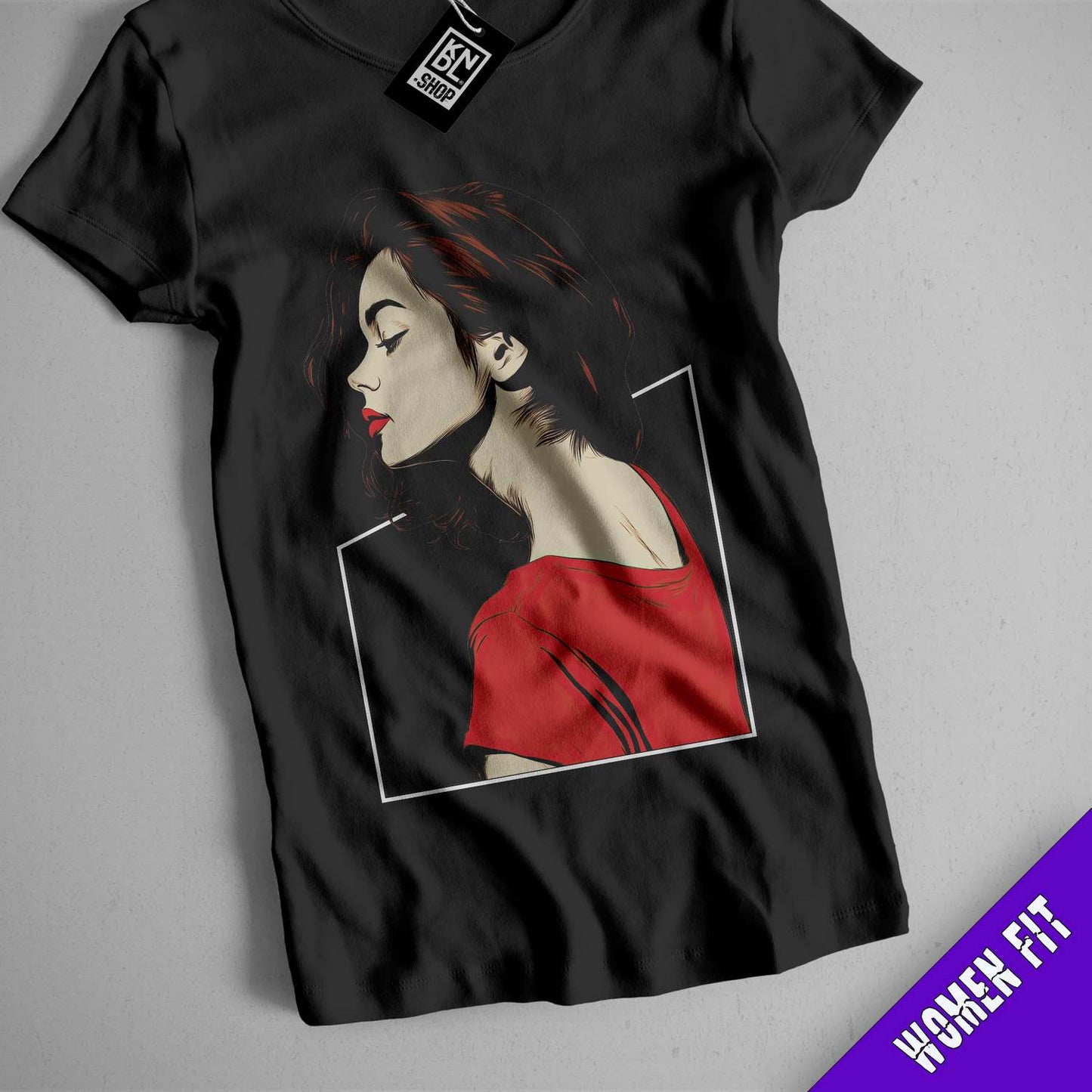 a t - shirt with a picture of a woman's face