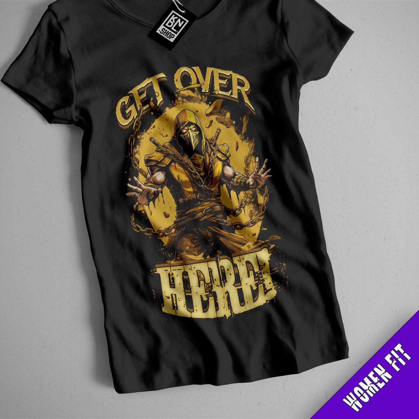 a black t - shirt with a picture of a man on it