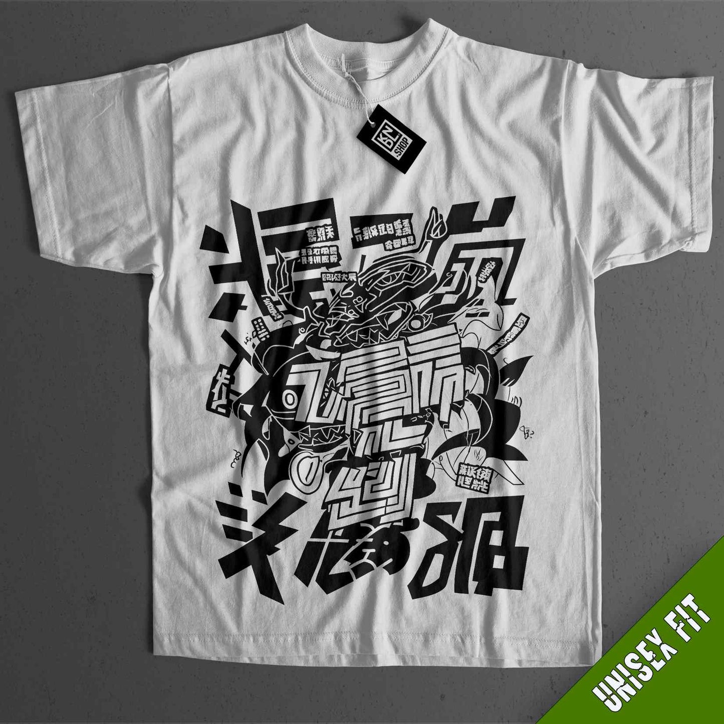 a white t - shirt with a design on it