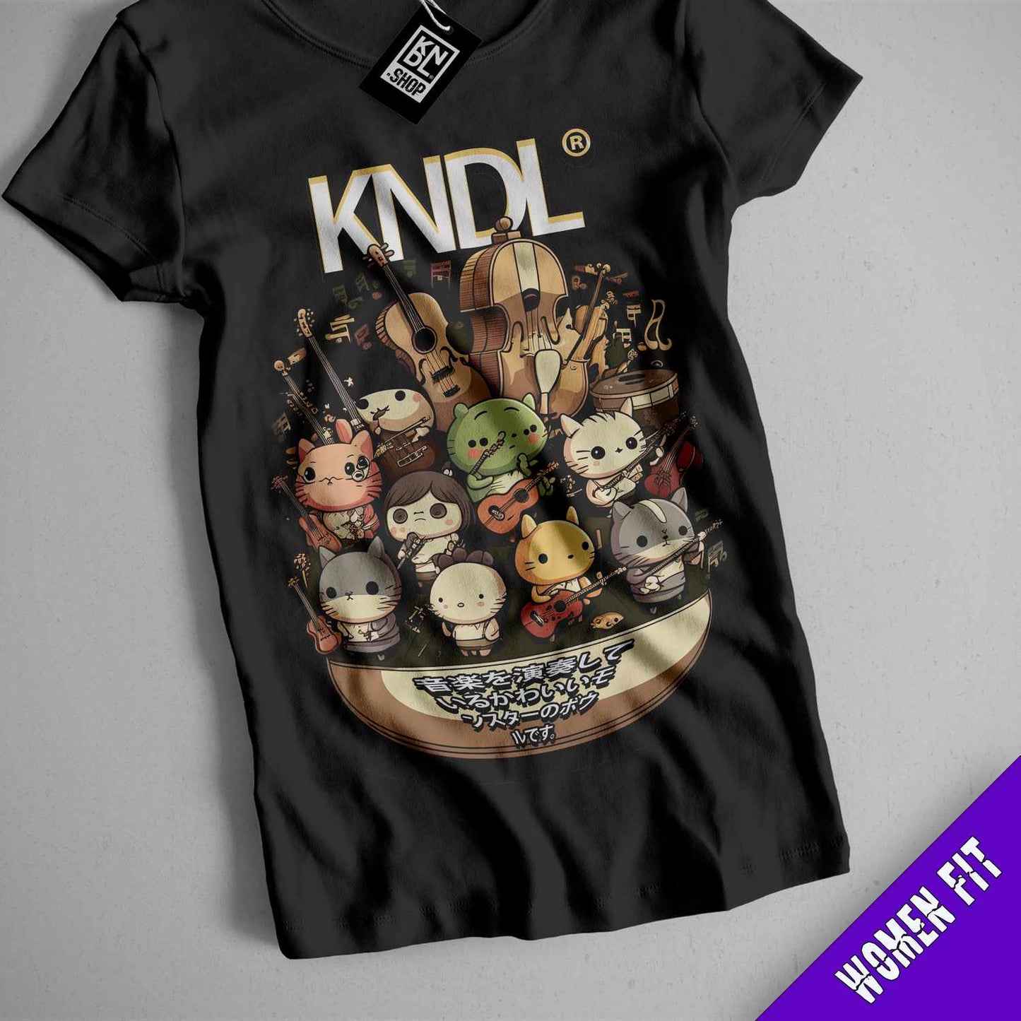 a t - shirt with a bunch of cartoon characters on it