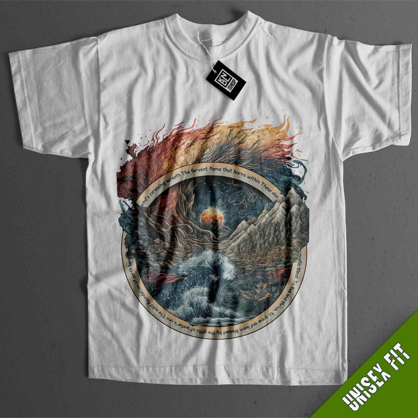 a white t - shirt with a picture of an eagle on it