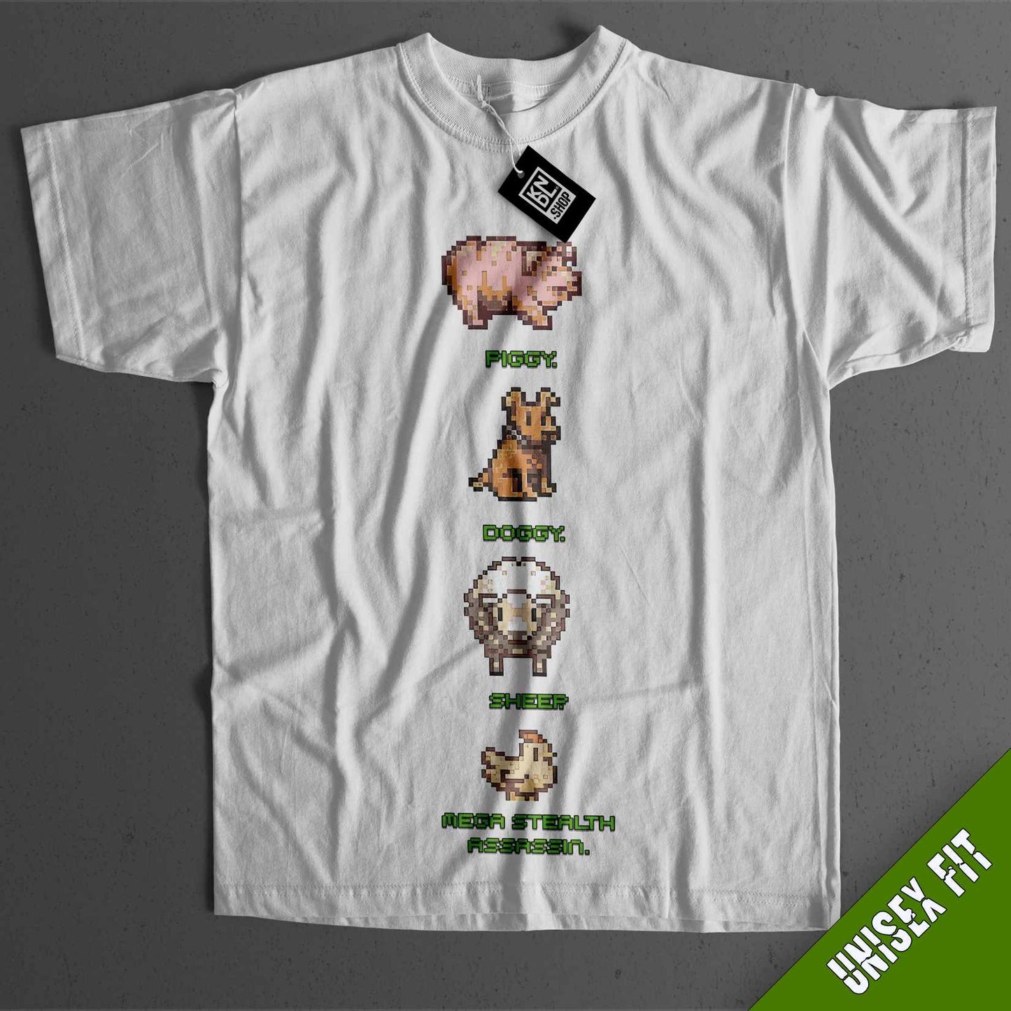a t - shirt with a picture of a bear and other animals on it