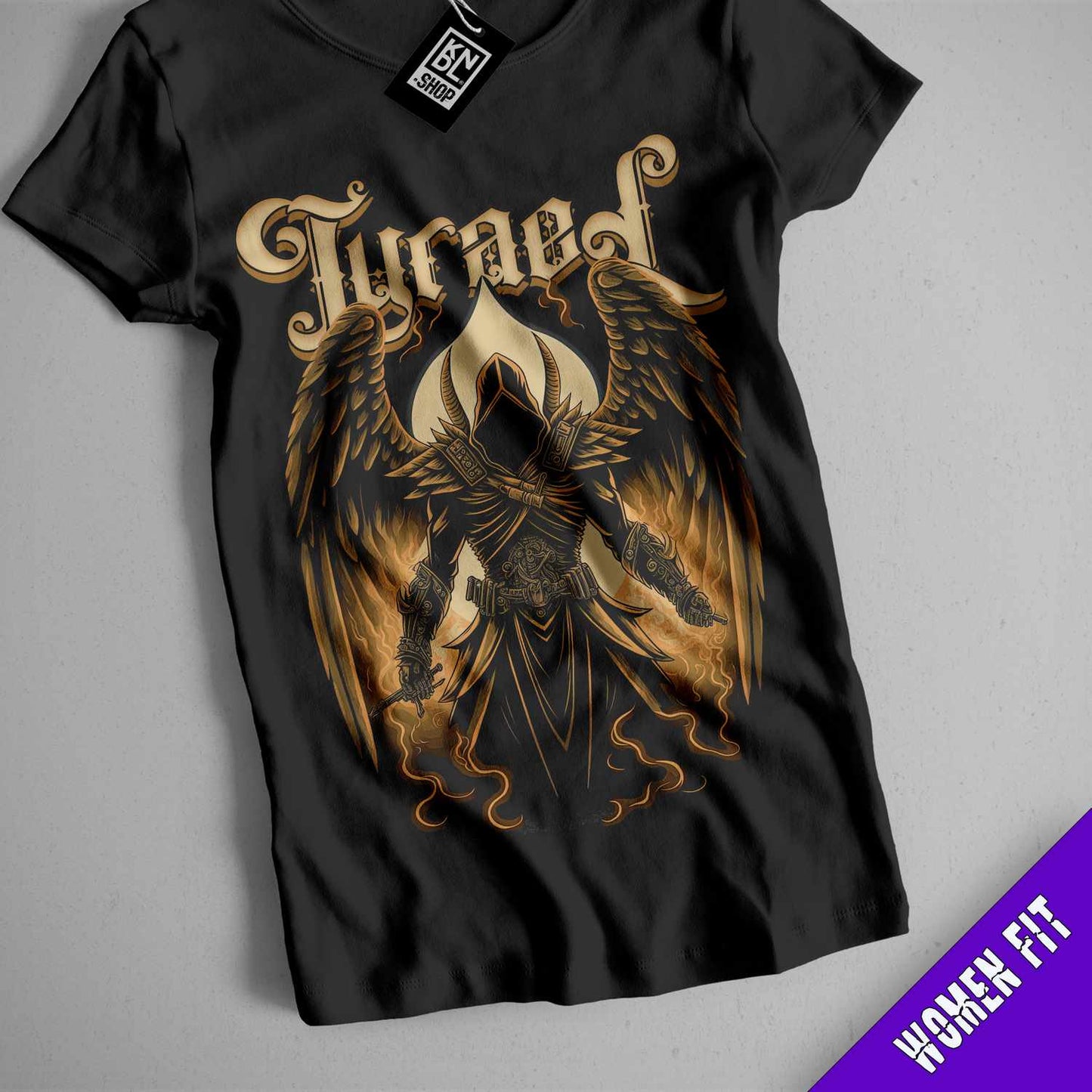 a t - shirt with an image of an angel on it