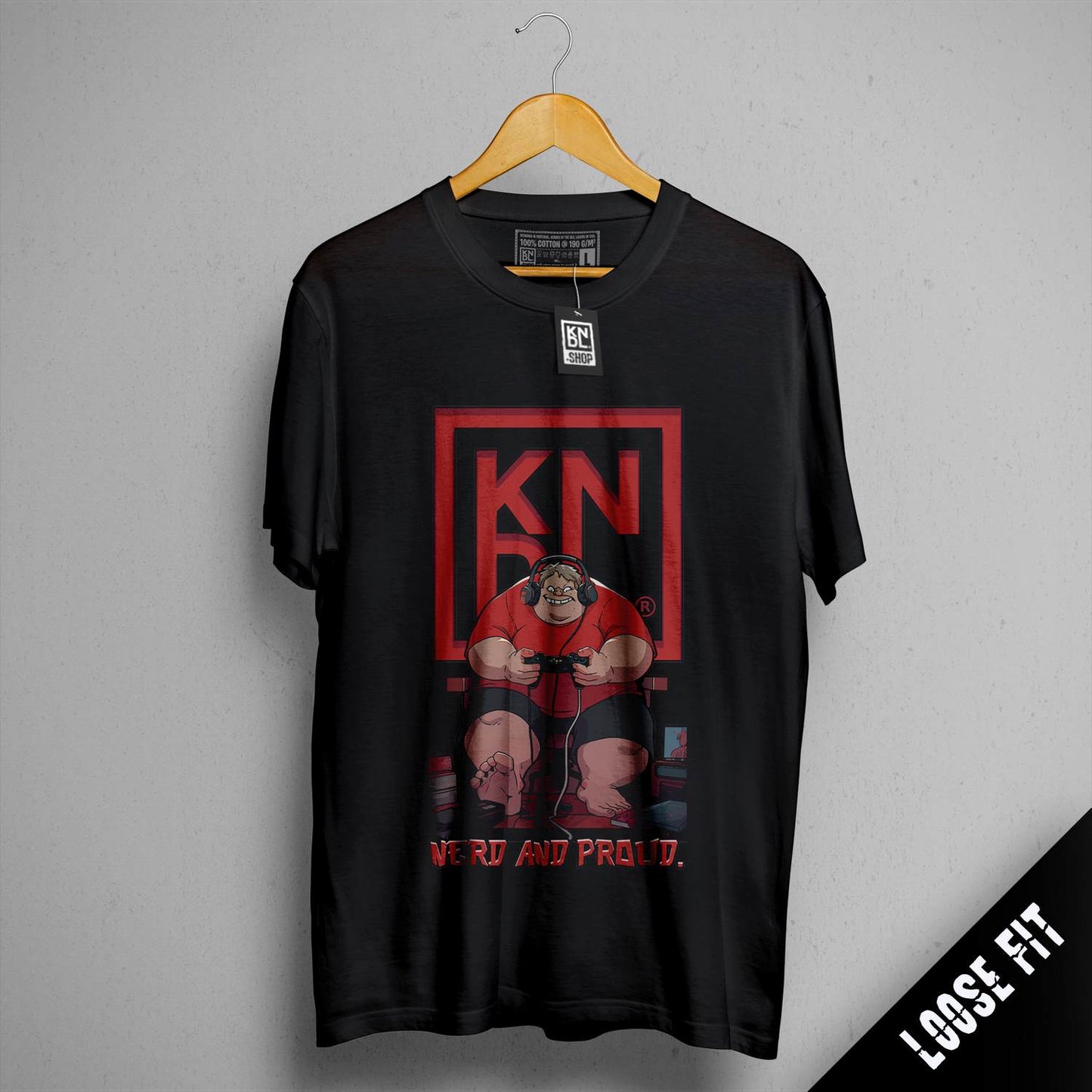 a black t - shirt with a picture of a wrestler on it