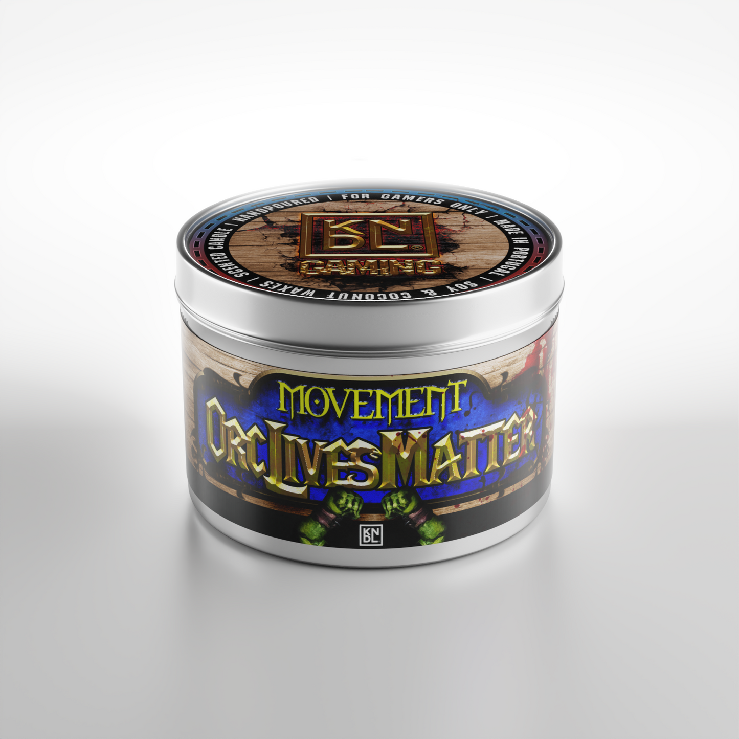 TIN NR 06 | ORC LIVES MATTER | WARCRAFT INSPIRED SCENTED CANDLE