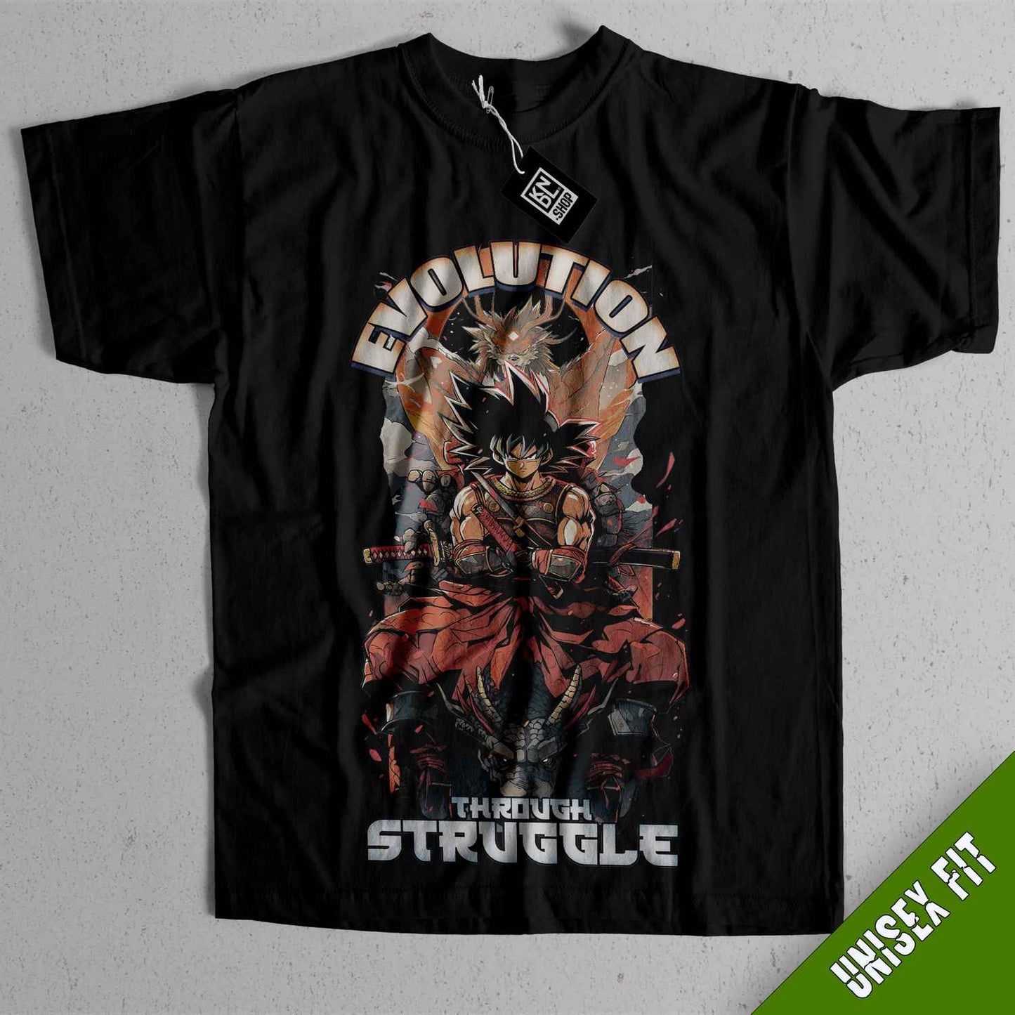 a black shirt with a dragon on it
