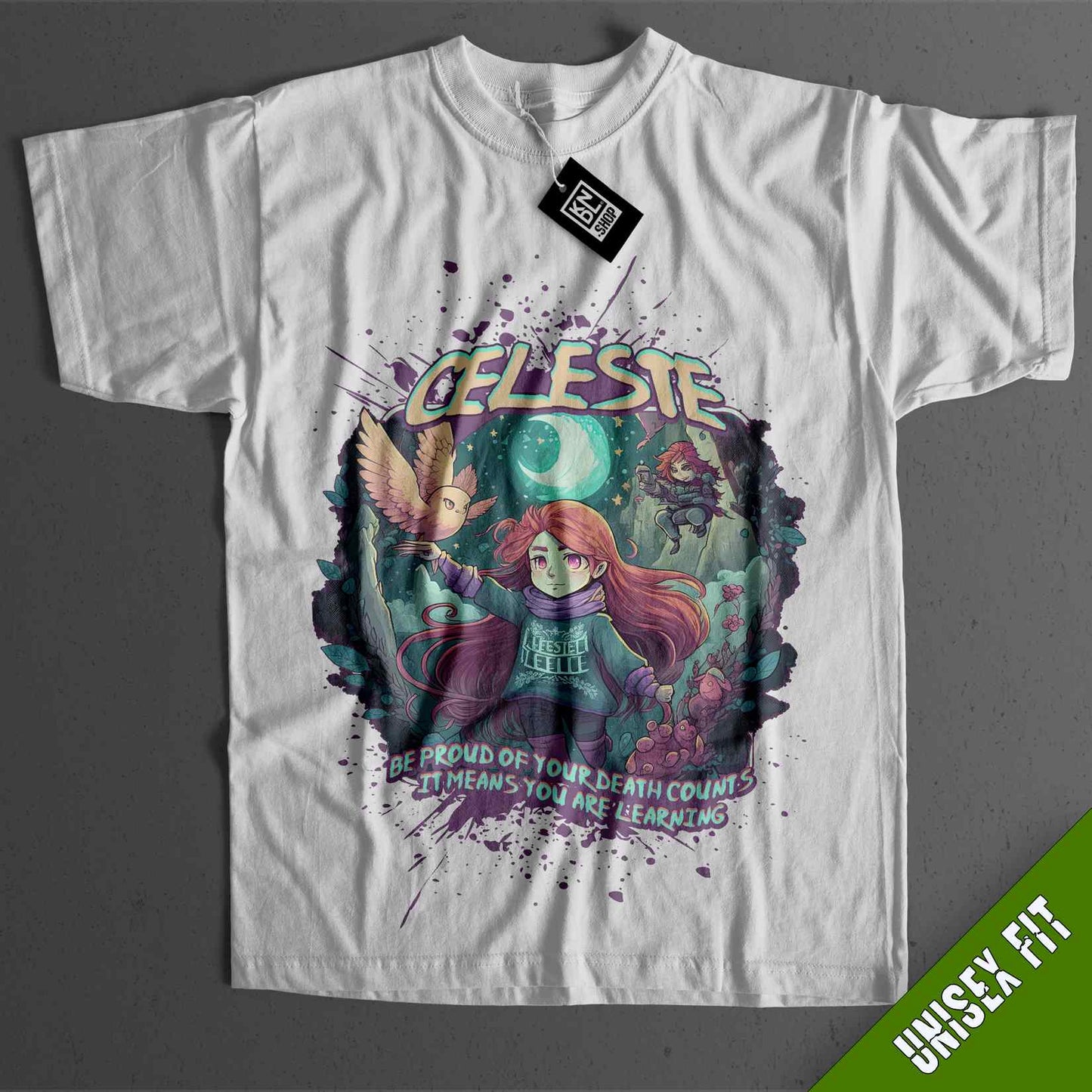 a white t - shirt with an image of a mermaid on it
