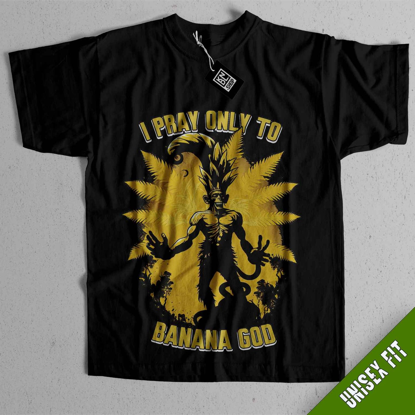 a black t - shirt with a picture of a demon on it