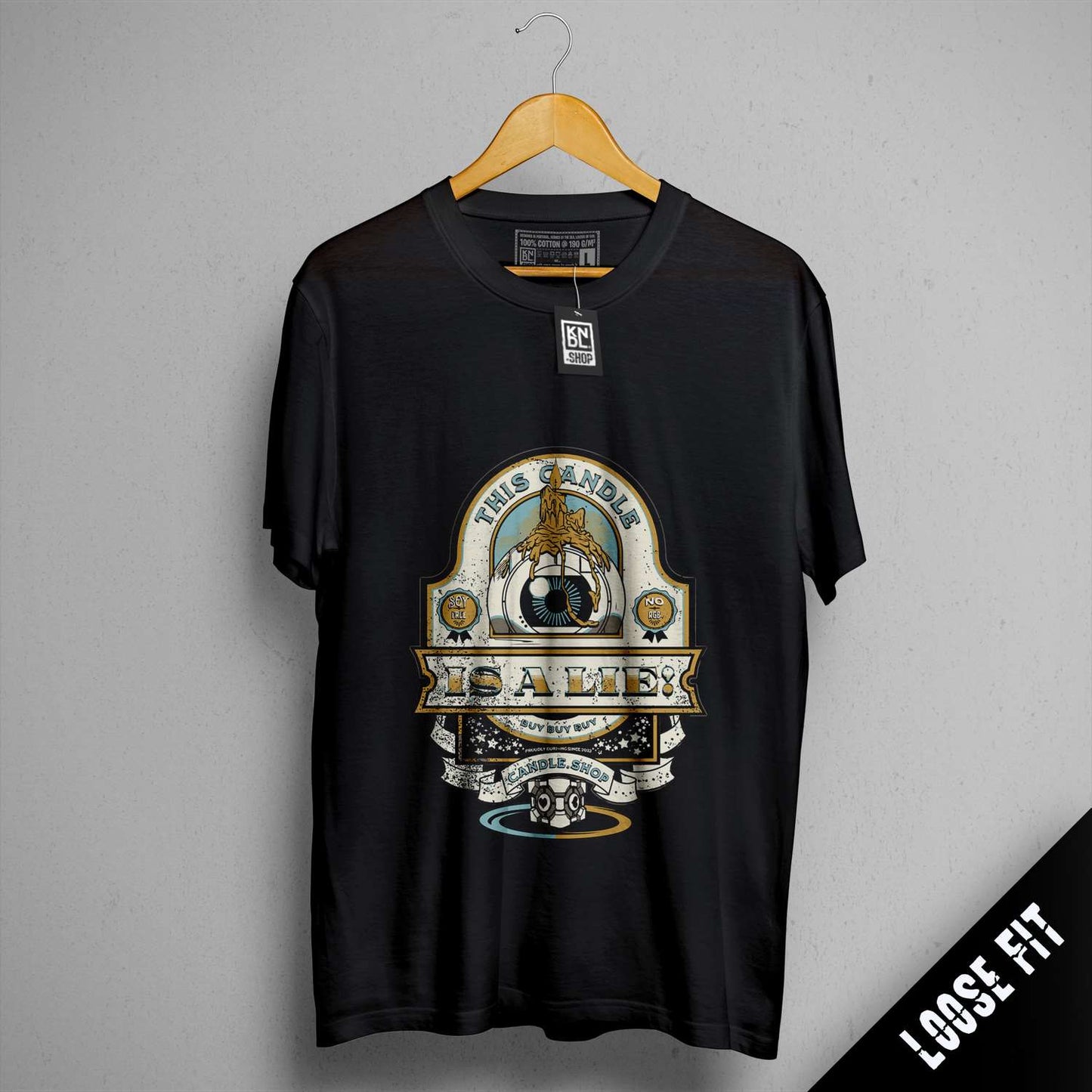 a black t - shirt with a picture of a motorcycle helmet on it