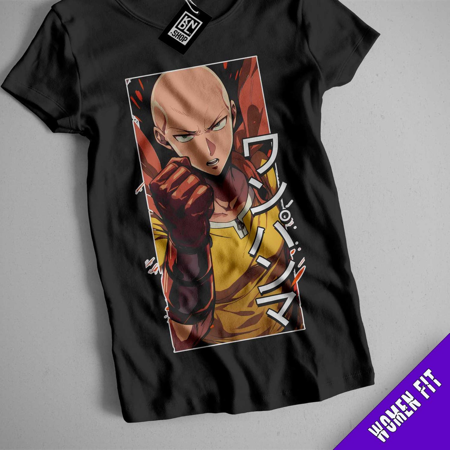 a black shirt with a picture of a man holding a gun