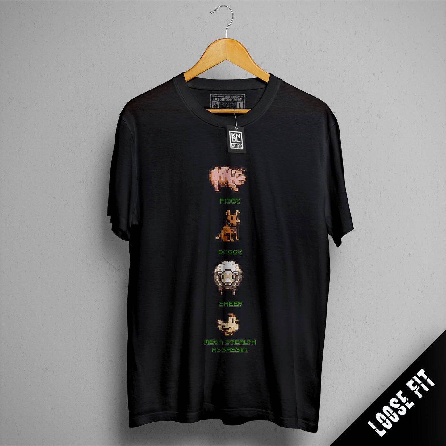 a t - shirt with a picture of animals on it