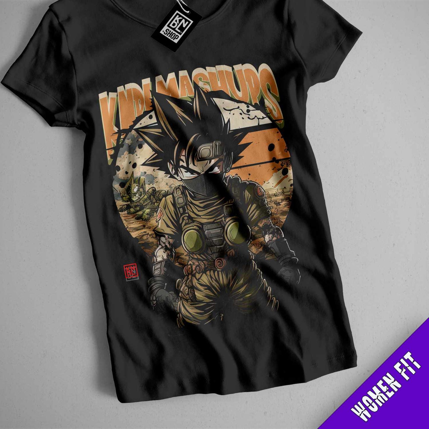 a black t - shirt with an image of a character from the video game dragon