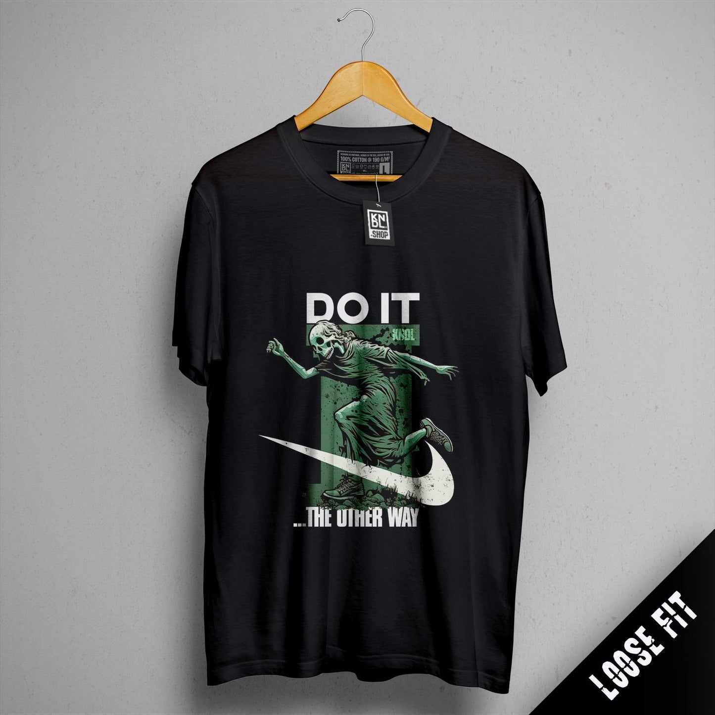 a t - shirt with a picture of a skeleton on it