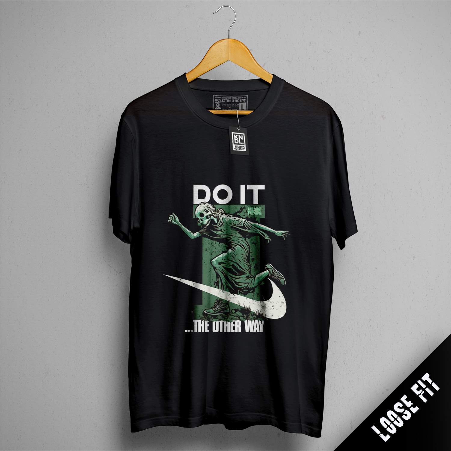 a t - shirt with a picture of a skeleton on it