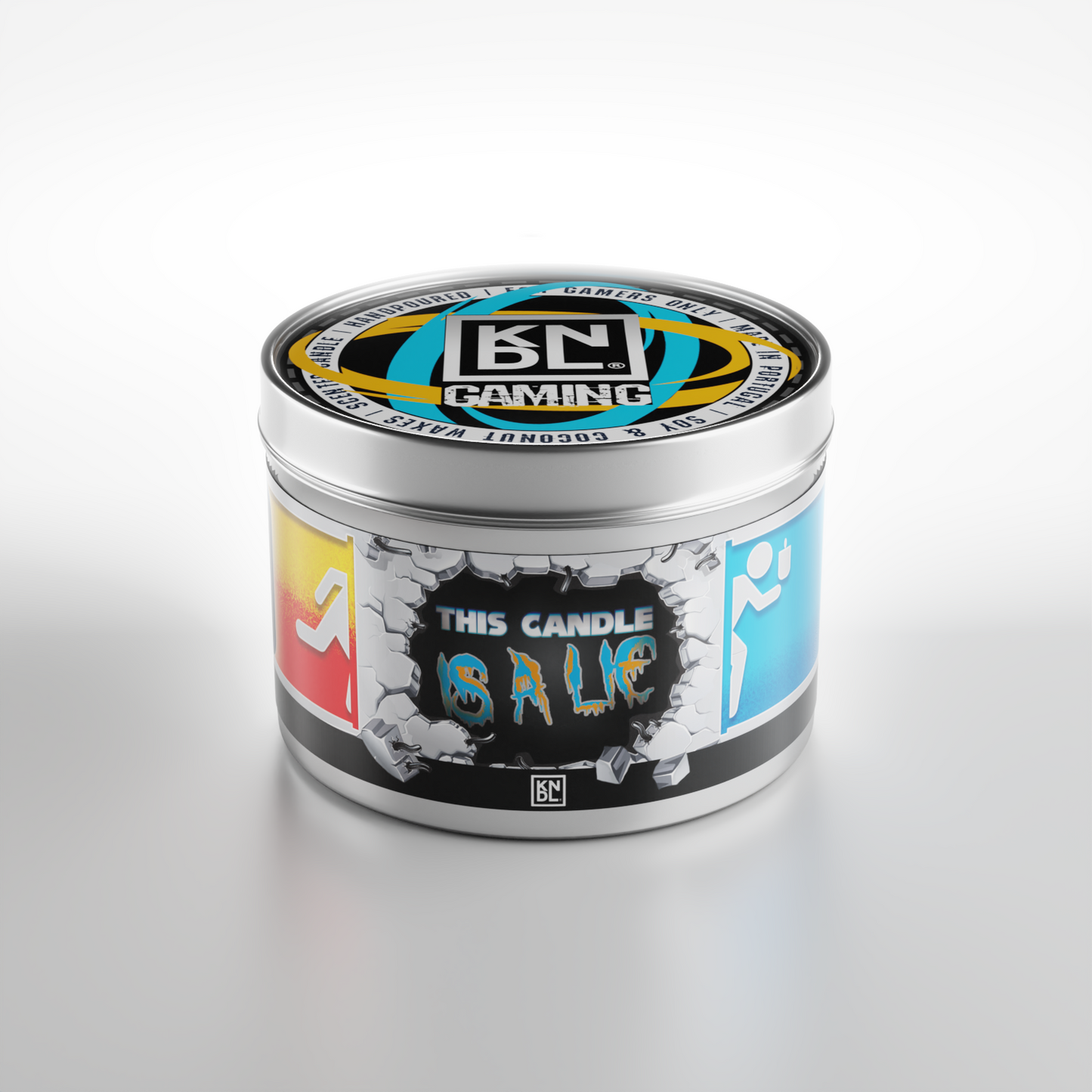 TIN NR 23 | THIS CANDLE IS A LIE | PORTAL INSPIRED SCENTED CANDLE