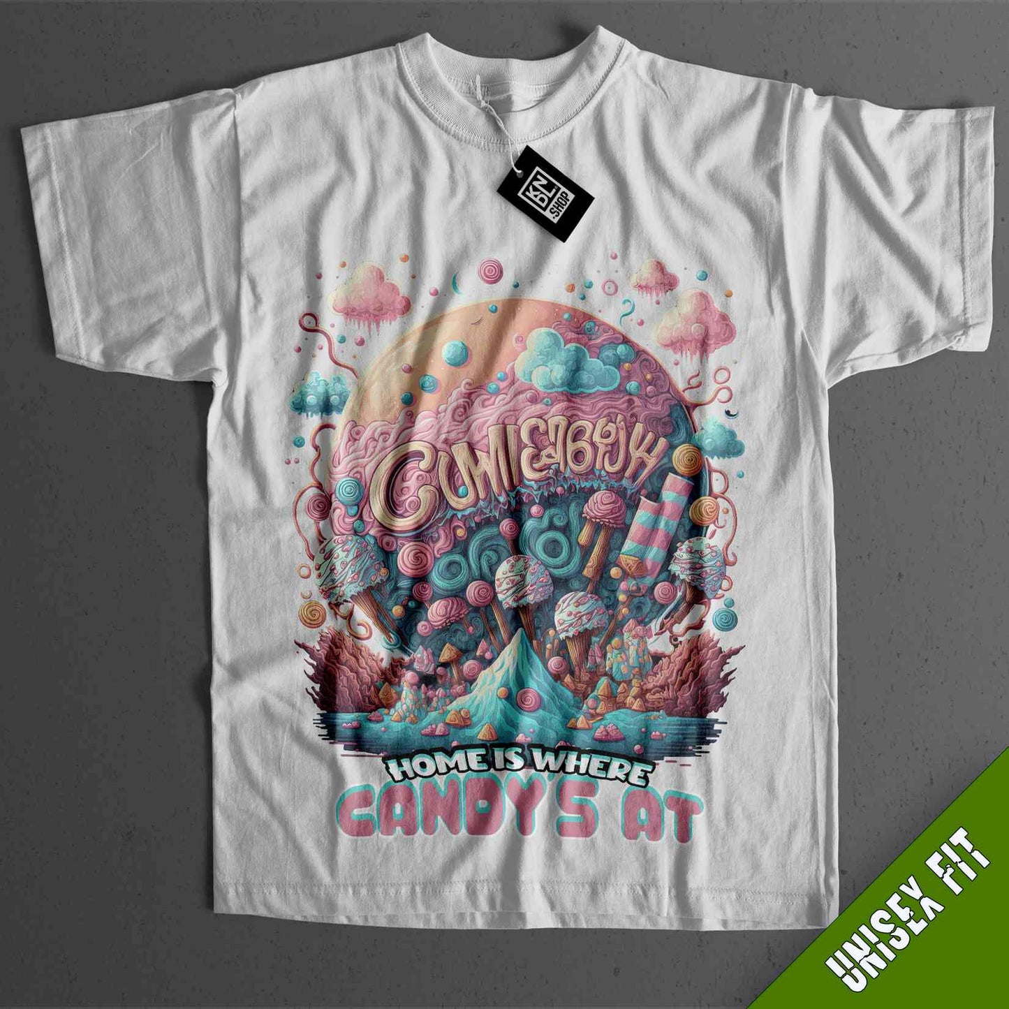 a white t - shirt with a design on it