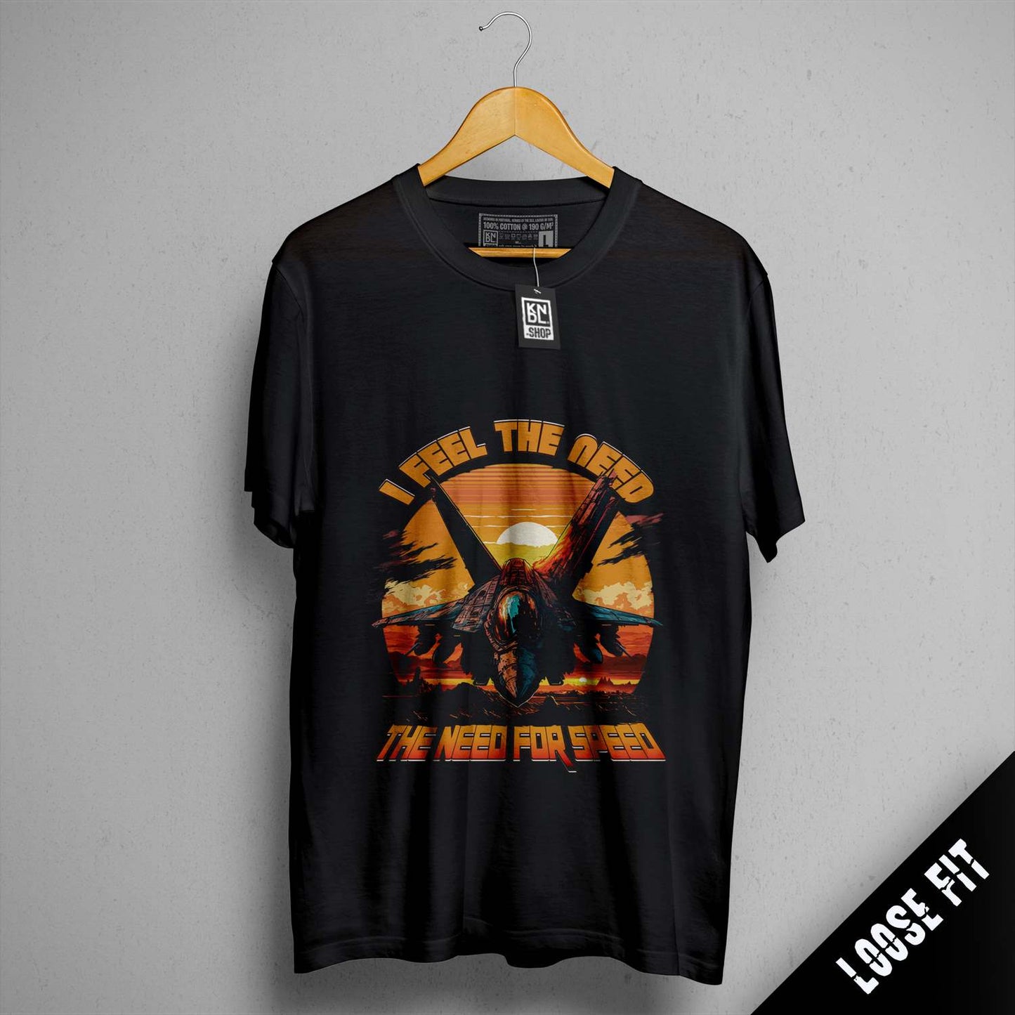 a black t - shirt with a picture of a person on it