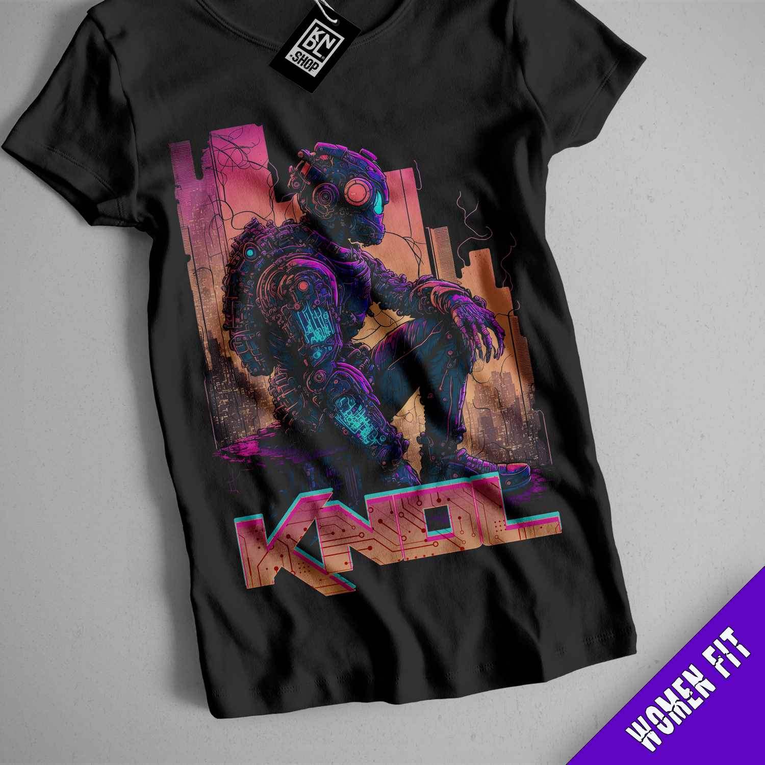 a black t - shirt with an image of a godzilla on it