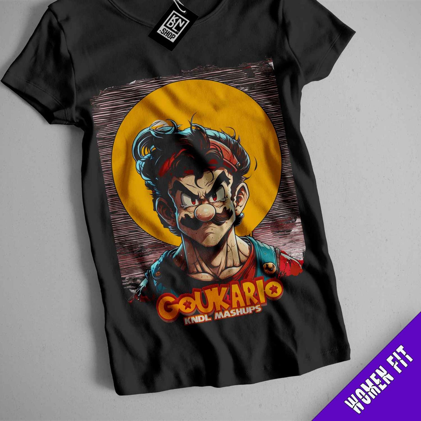 a black shirt with a picture of gokuro on it