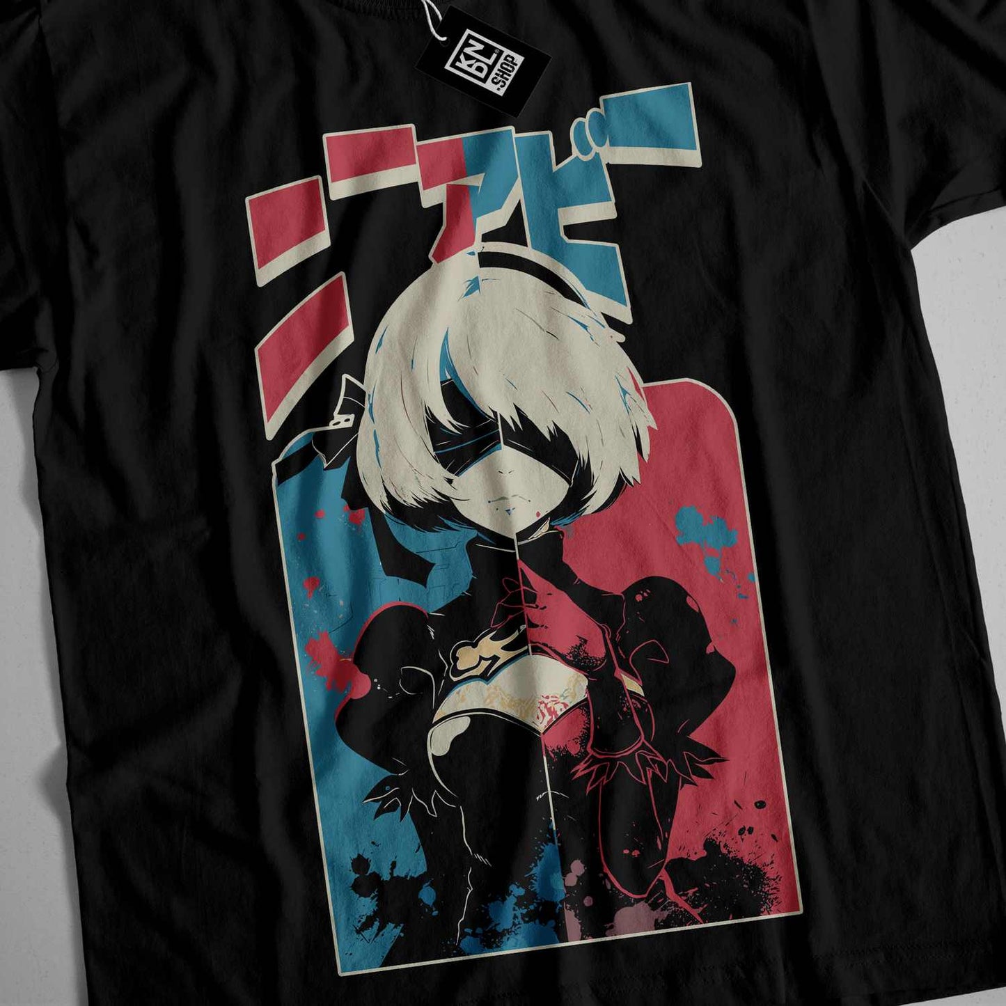 a t - shirt with a picture of an anime character on it