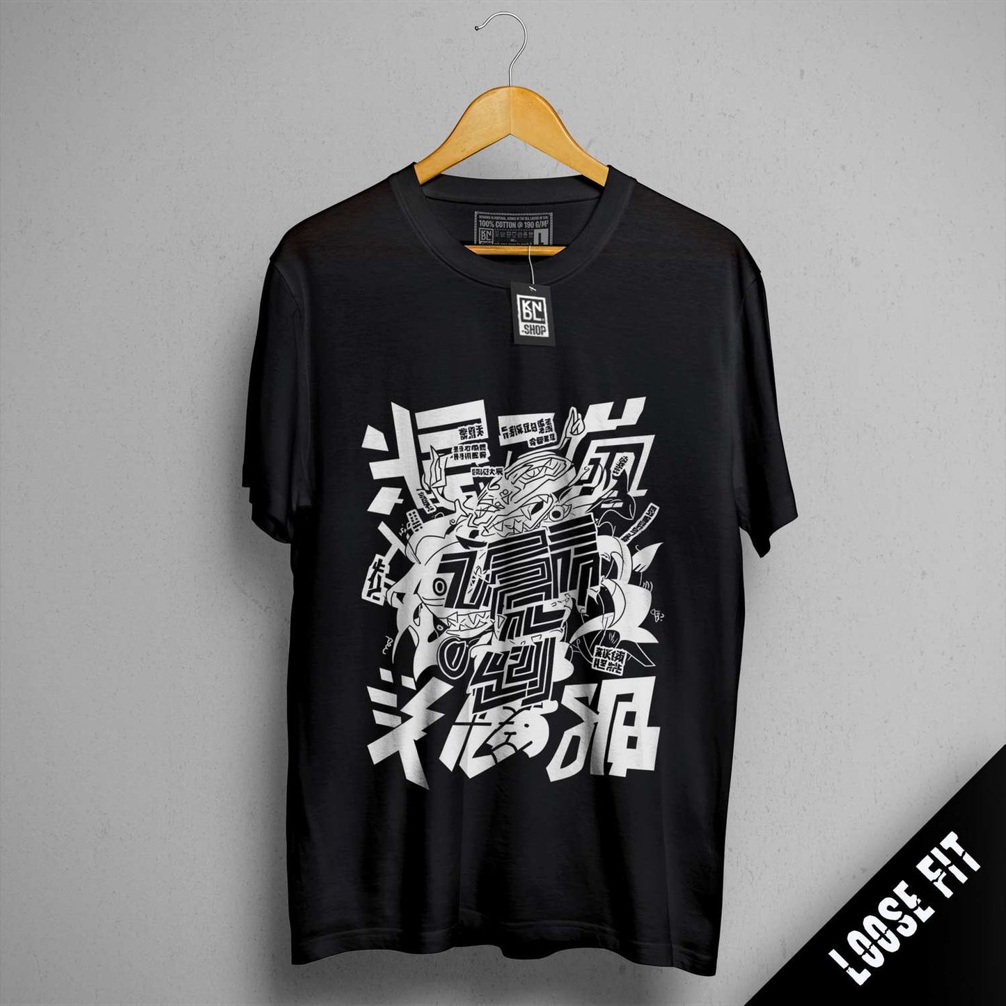 a t - shirt hanging on a clothes hanger