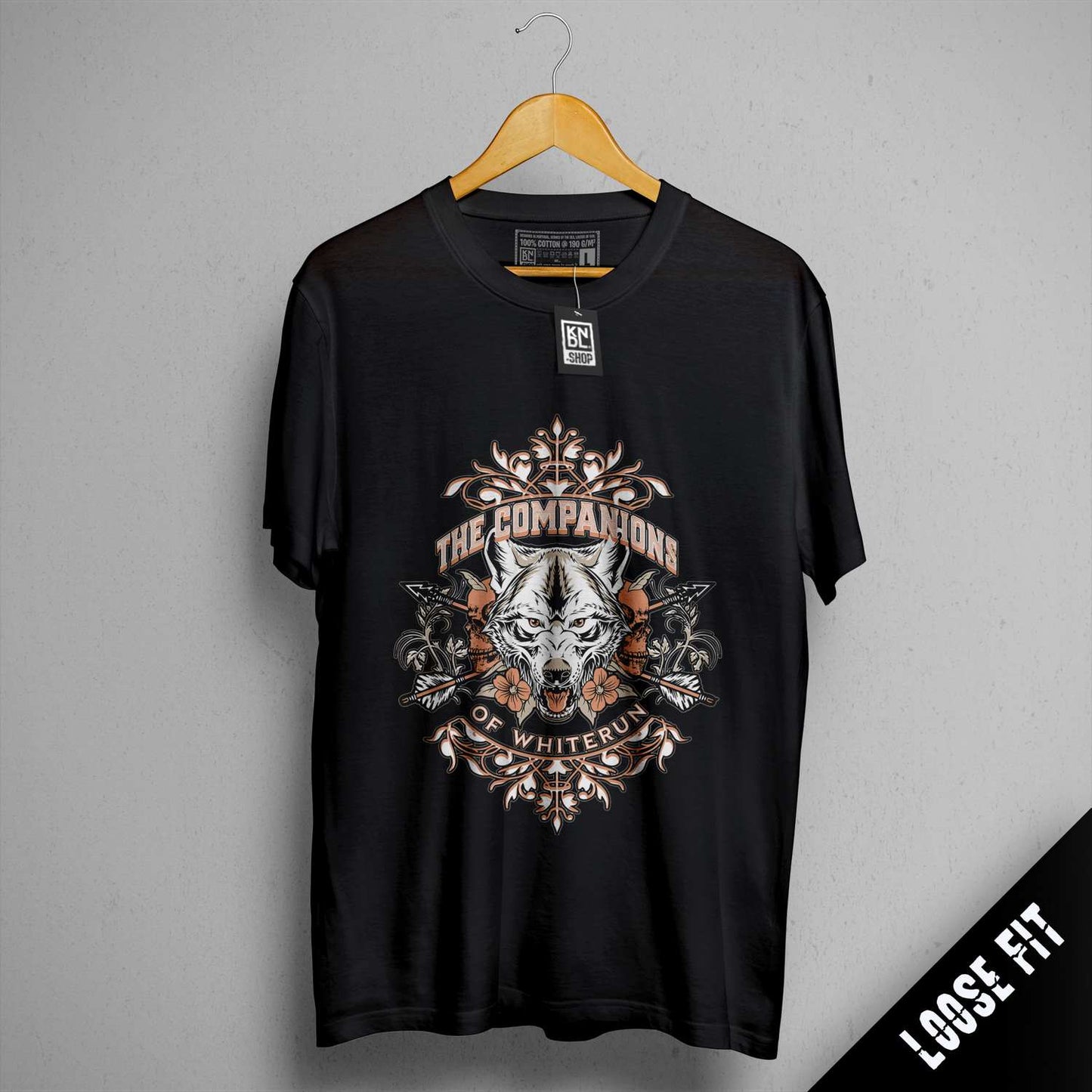 a black t - shirt with a tiger on it
