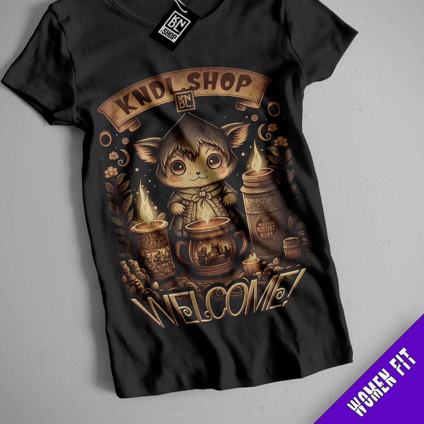 a t - shirt with a picture of a baby yoda holding a pot of