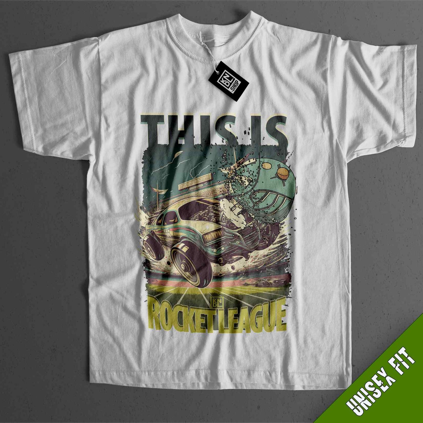 a white t - shirt with an image of a motorcycle on it