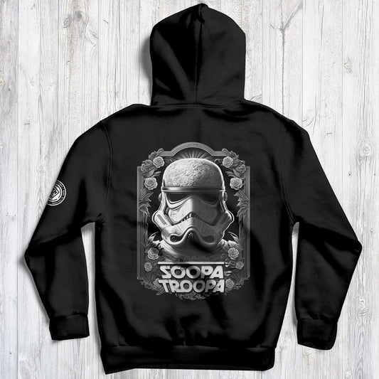 NR 01 | SOOPA TROOPA | INSPIRED BY STAR WARS | UNISEX HOODIE SWEATER | KANGAROO POCKETS | CVC