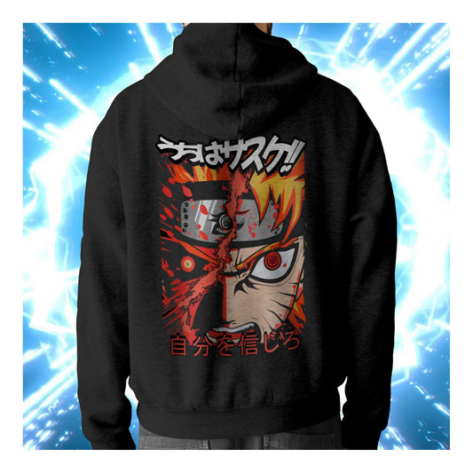 NR 14 | BELIEVE IN YOURSELF | INSPIRED BY NARUTO | UNISEX HOODIE SWEATER | KANGAROO POCKETS | CVC