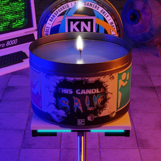 TIN NR 23 | THIS CANDLE IS A LIE | PORTAL INSPIRED SCENTED CANDLE