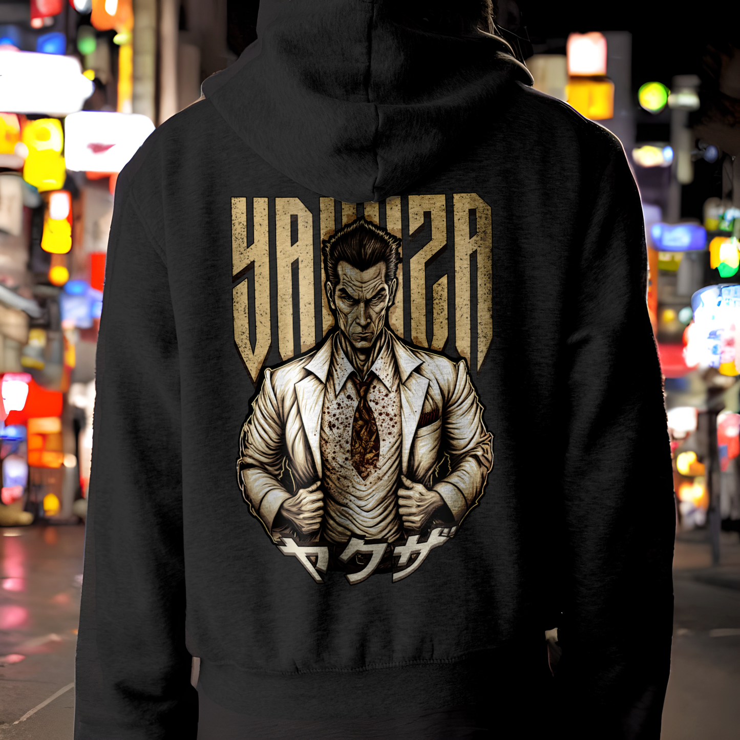 NR 18 | BIG BOSS | INSPIRED BY YAKUZA | UNISEX HOODIE SWEATER | KANGAROO POCKETS | CVC