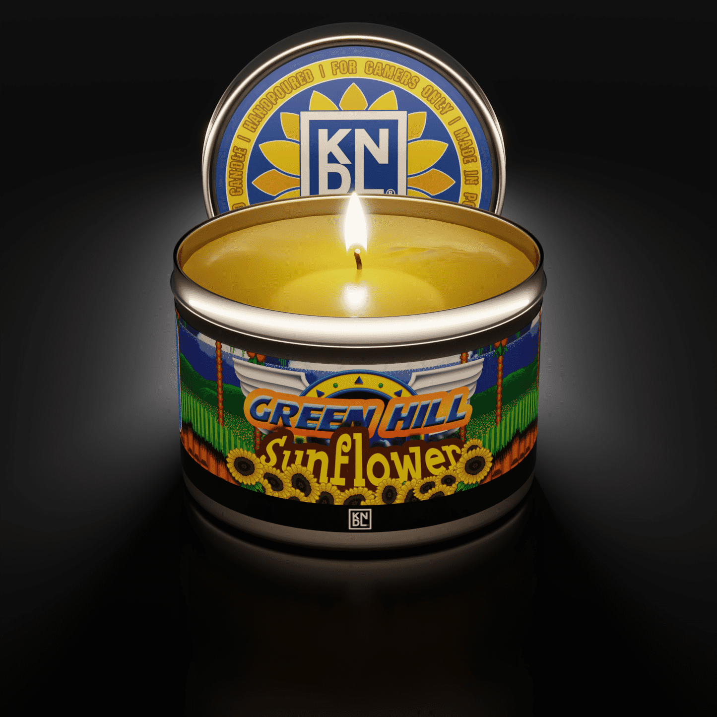 TIN NR 12 | GREEN HILL SUNFLOWER | SONIC INSPIRED SCENTED CANDLE