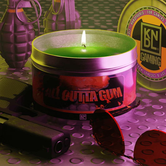 TIN NR 01 | ALL OUTTA GUM | DUKE NUKEM INSPIRED SCENTED CANDLE