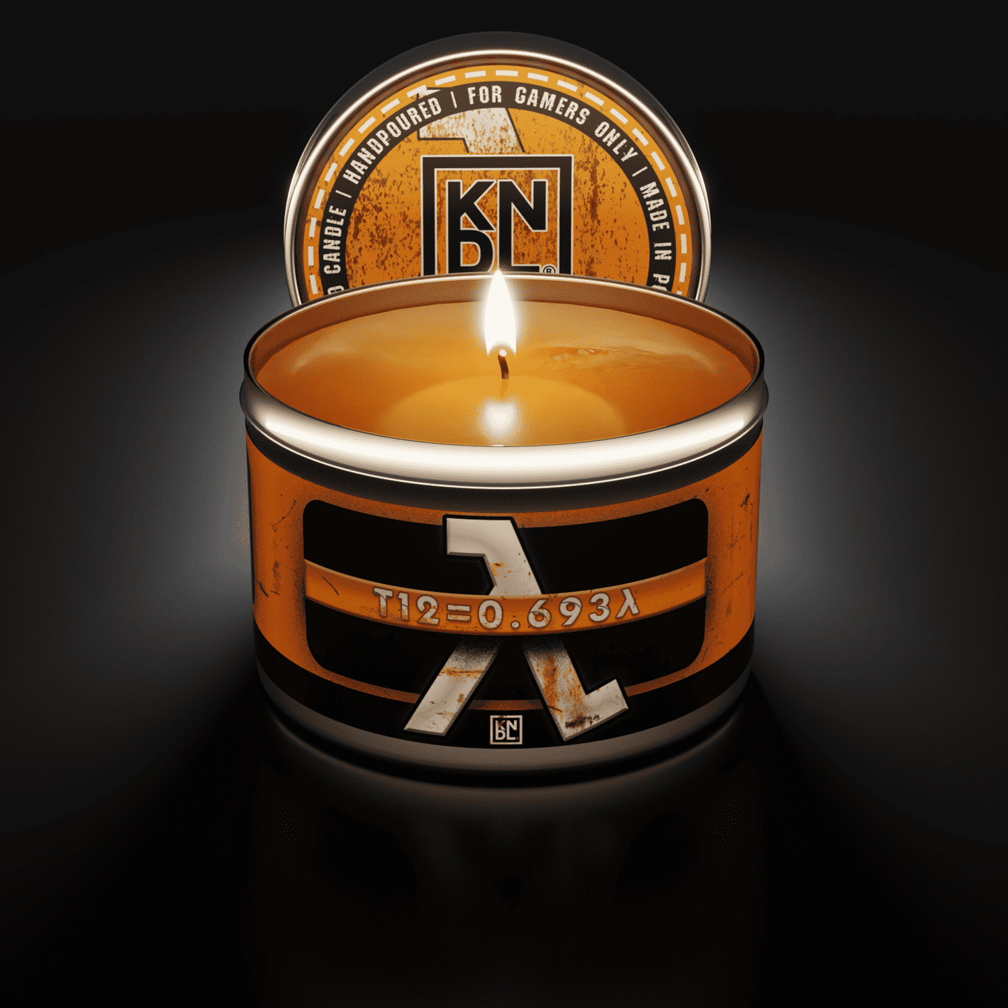 TIN NR 21 | T12=0.693Λ | HALF-LIFE INSPIRED SCENTED CANDLE