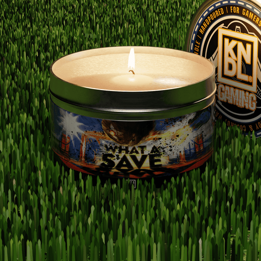 TIN NR 24 | WHAT A SAVE | ROCKET LEAGUE INSPIRED SCENTED CANDLE
