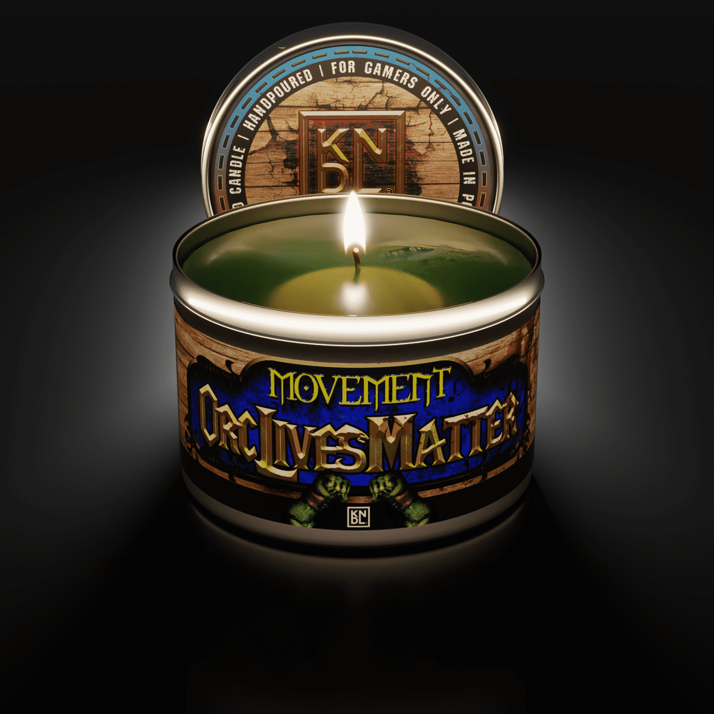 TIN NR 06 | ORC LIVES MATTER | WARCRAFT INSPIRED SCENTED CANDLE