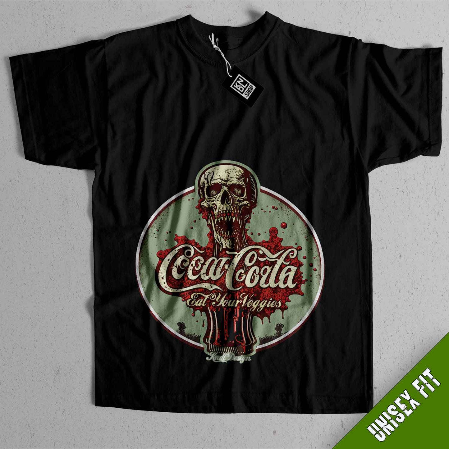 a black shirt with a skull on it