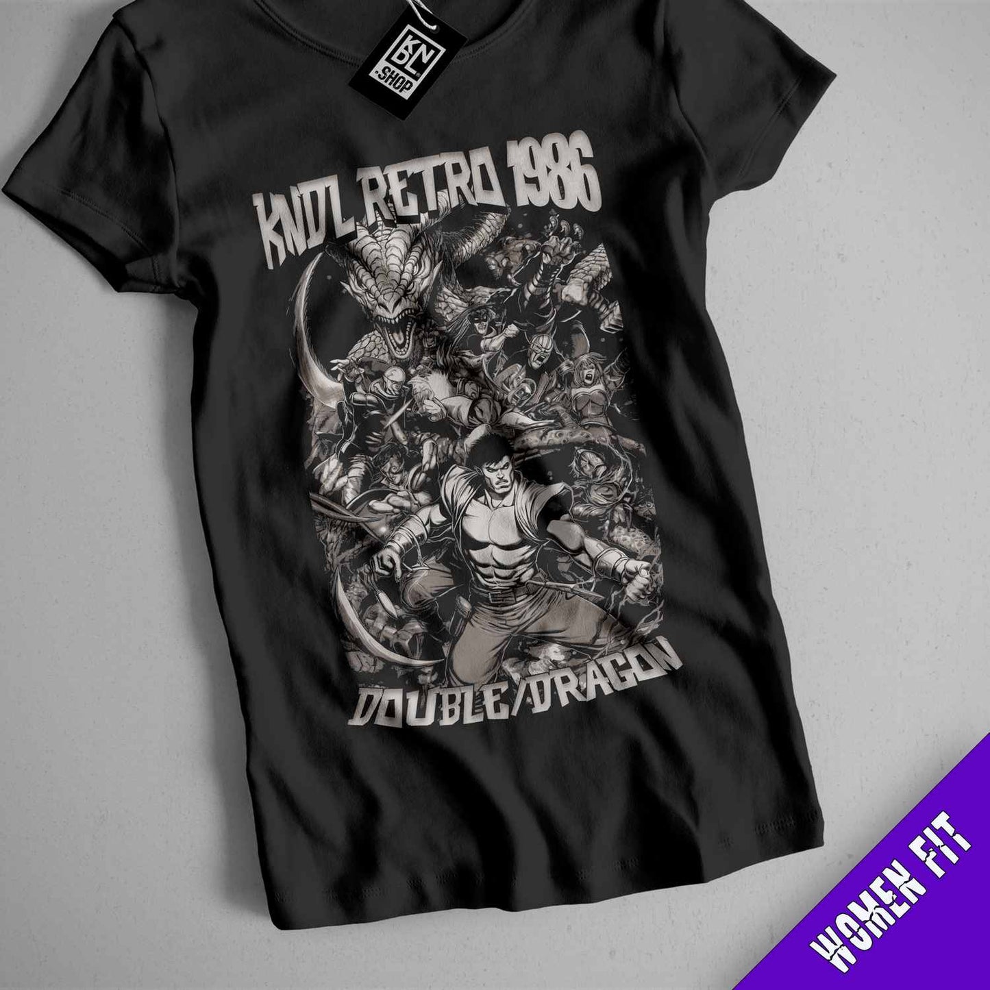 a black shirt with a picture of a group of people on it